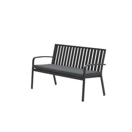 PINNKL Parkbank, Gartenbank, Außenbank, Verandastuhl,  Gusseisen-Massivholzmöbel, für Terrasse, Hof, Rasen (Color : Negro, Size :  100cm/39in): : Garten